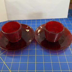 Crate & Barrel Voltive Holder & Saucer (2 sets)